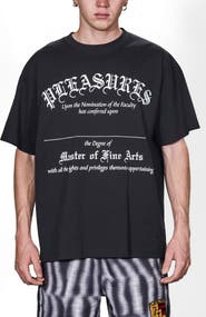 PLEASURES Degree Cotton Graphic T-Shirt