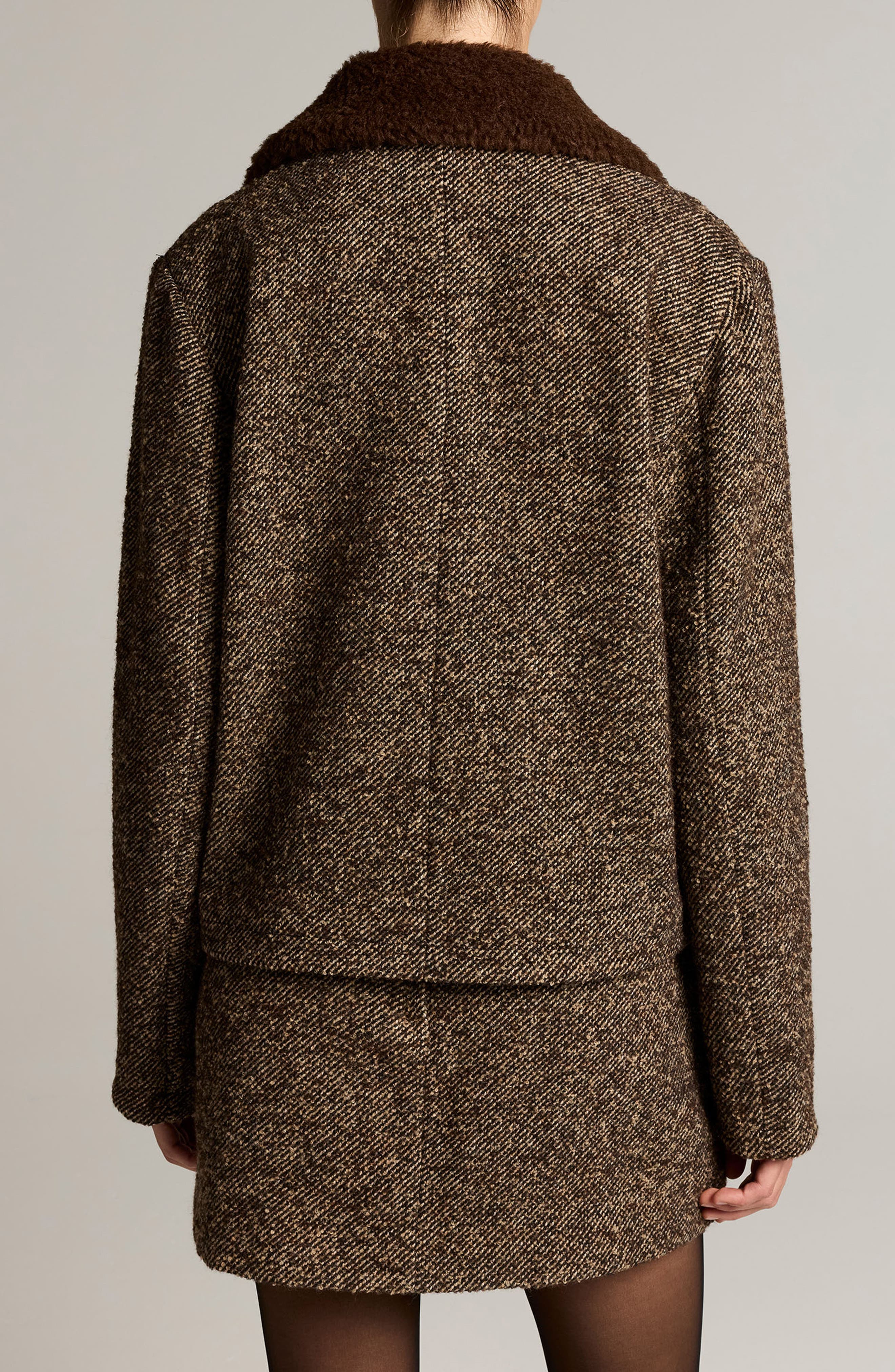 Vince Contrast Collar Boucle Jacket (Women) | Nordstrom