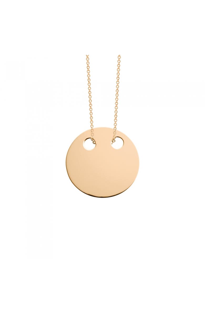 ginette ny Mini Disc Necklace, Alternate, color, Plain Gold