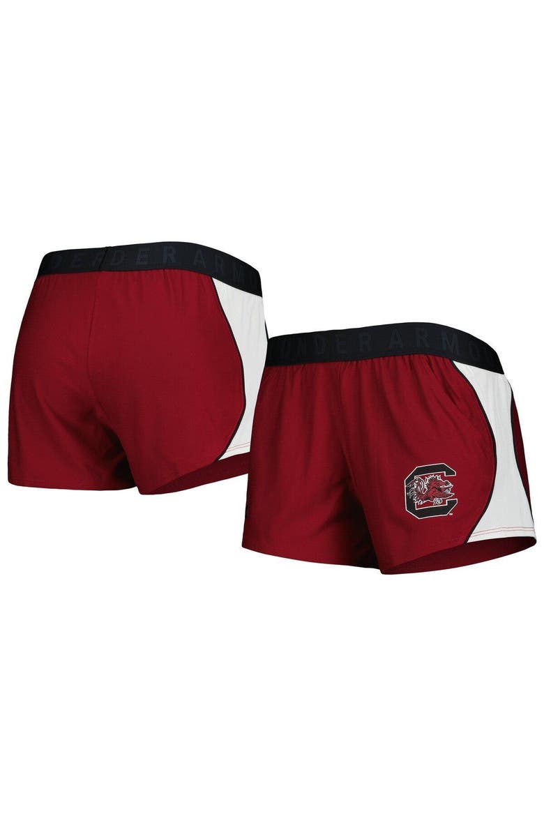 Women's Under Armour Garnet/Black South Carolina Gamecocks Game Day Tech Mesh Performance Shorts, Main, color, Garnet