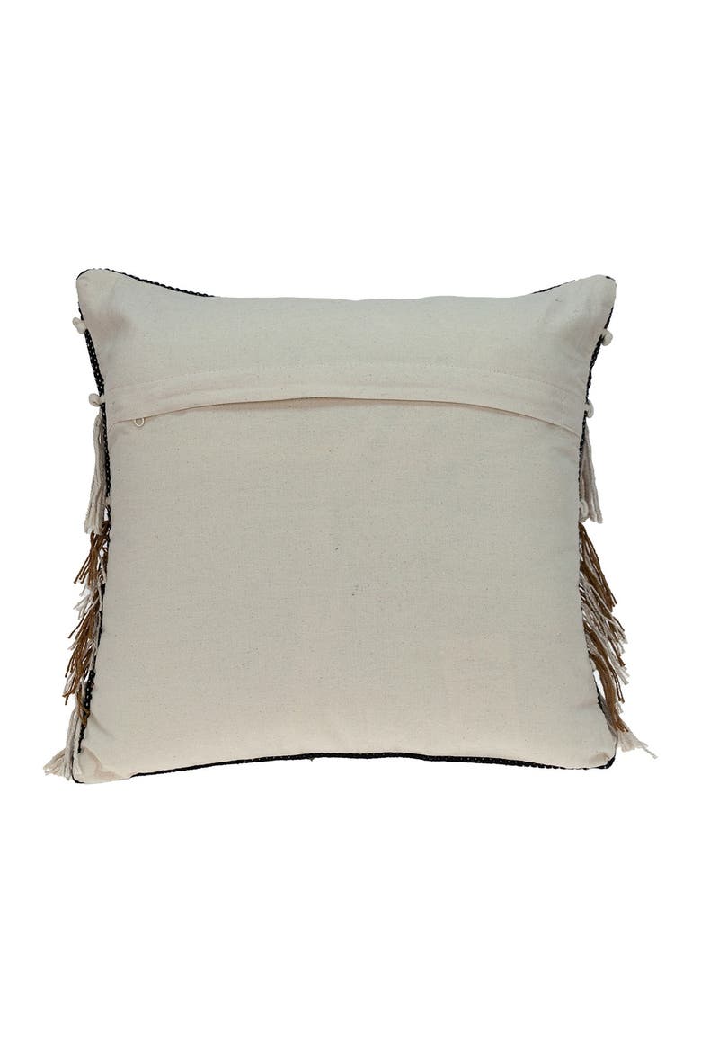 Marley Transitional Black Throw Pillow, Alternate, color, BLACK