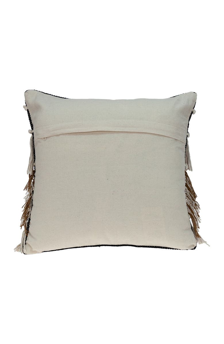 PARKLAND COLLECTION Marley Transitional Black Throw Pillow, Alternate, color, Black