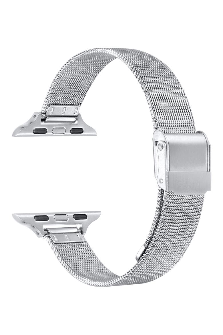 Blake Stainless Steel Apple Watch® Watchband, Alternate, color, SILVER