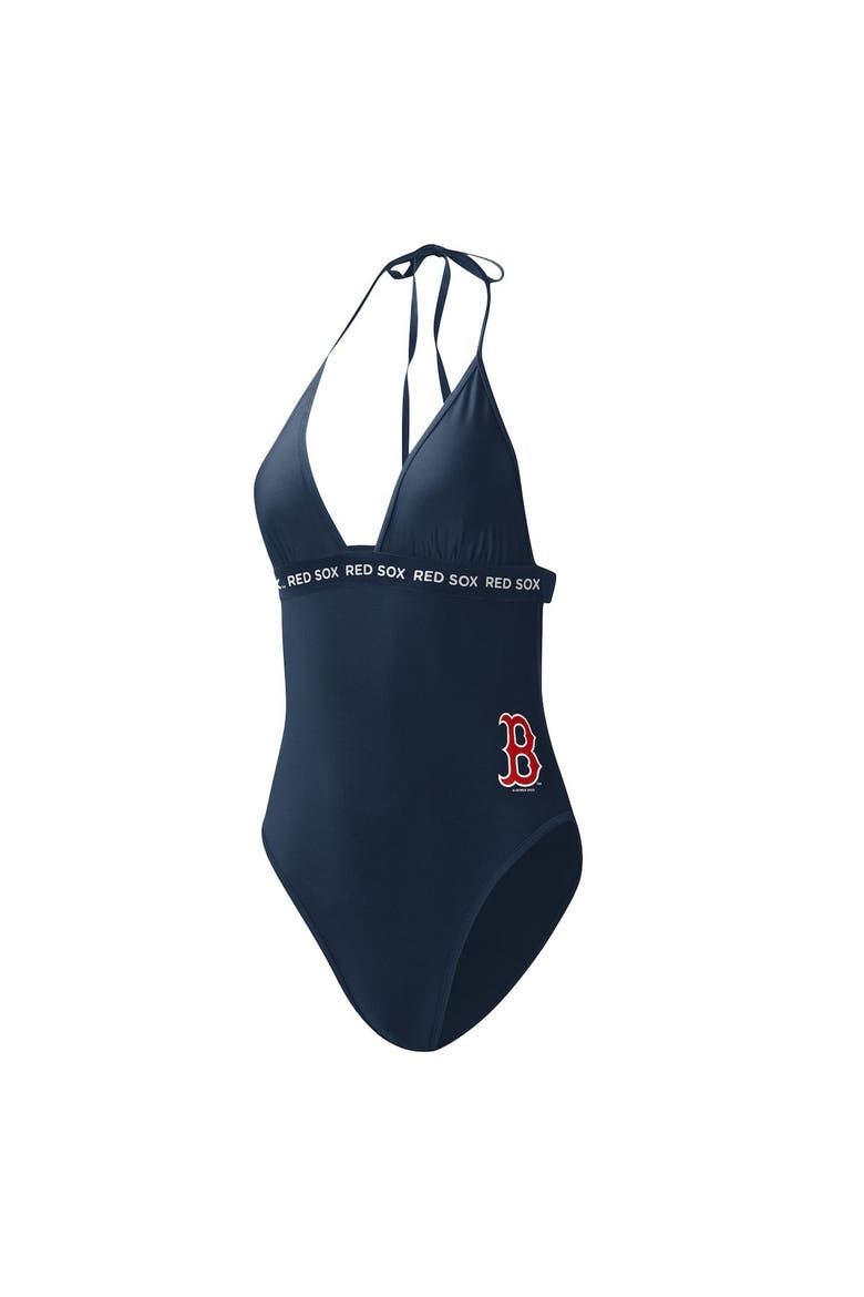 Women's G-III 4Her by Carl Banks Navy Boston Red Sox Full Count One-Piece Swimsuit, Alternate, color, Navy