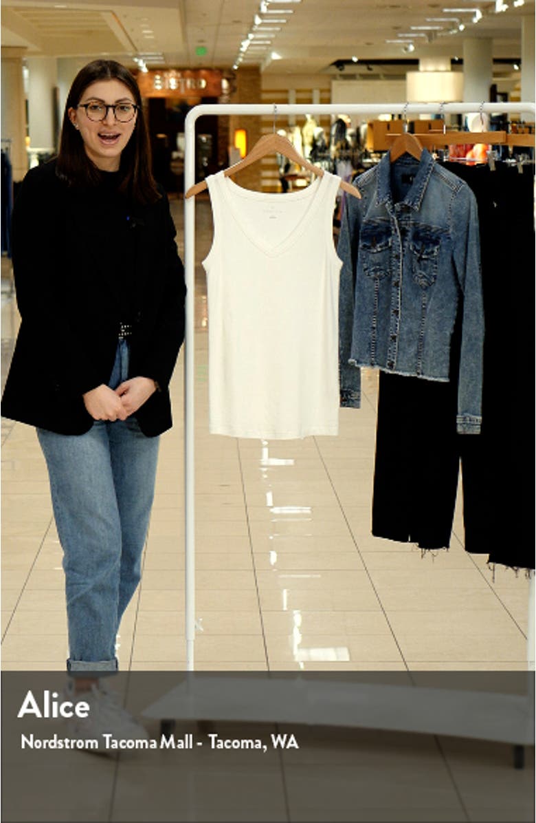 V-Neck Cotton Blend Tank Top, sales video thumbnail