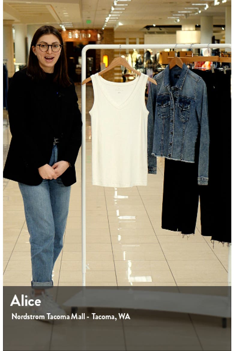 V-Neck Cotton Blend Tank Top video