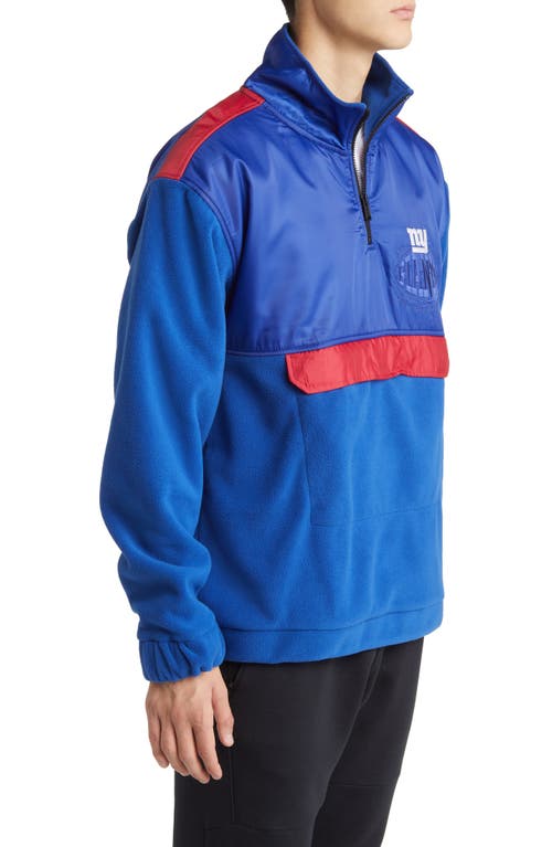 HUGO BOSS BOSS X NFL FUMBLE MIXED MEDIA QUARTER ZIP PULLOVER 