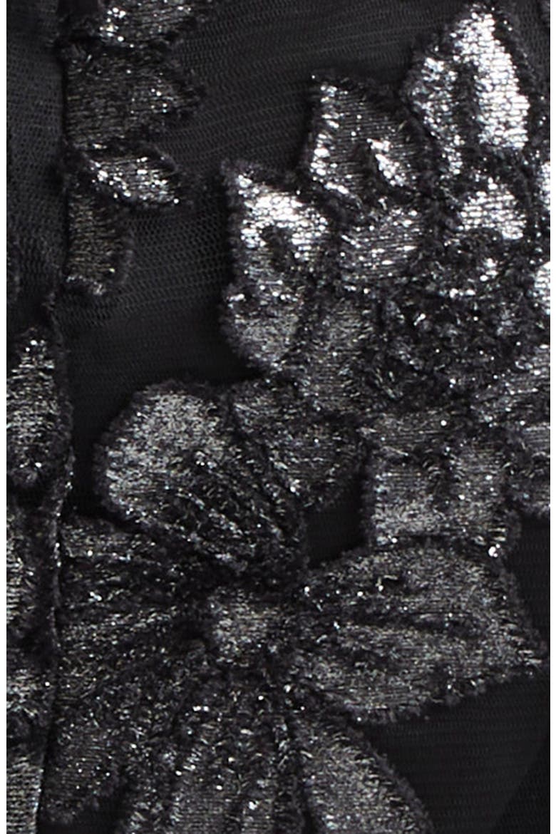 Hackett Metallic Floral Halter Minidress, Alternate, color, GUNMETAL FLOWER