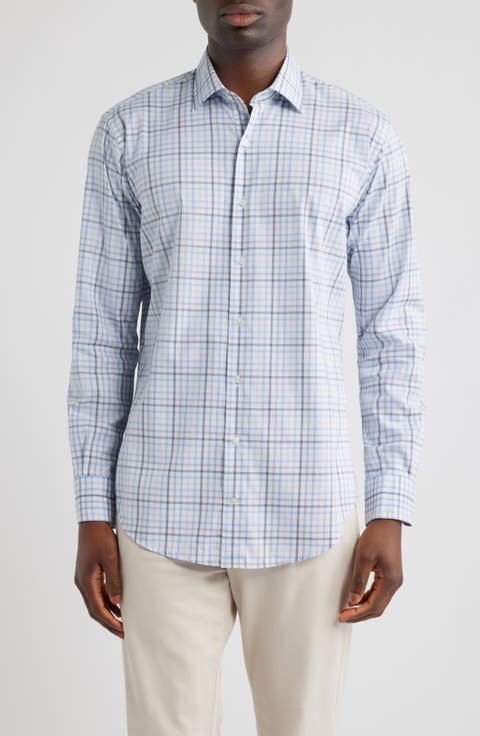 Warren Plaid Crown Light Button-Up Shirt