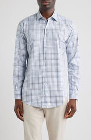 Peter Millar Warren Plaid Crown Light Button-Up Shirt