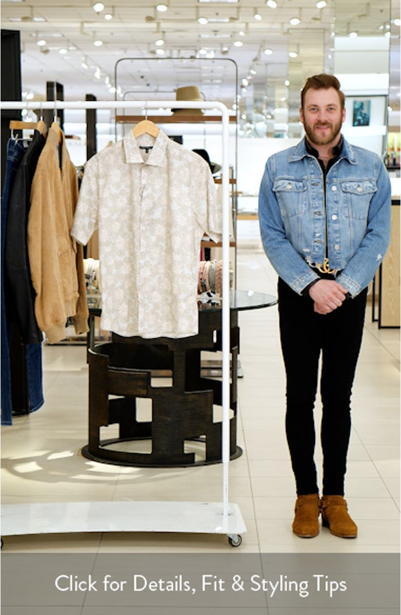 Floral Short Sleeve Button-Up Shirt, sales video thumbnail