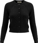 Index Cable Knit Raglan Sleeve Button Front Cardigan