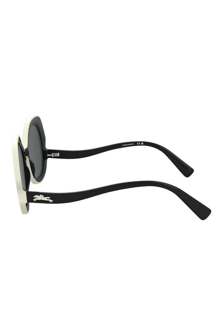 52mm Oval Sunglasses, Alternate, color, DARK GREY/ BLACK