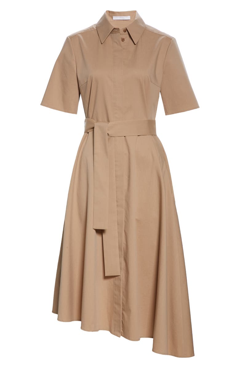 BOSS Daranda Cotton Blend Shirtdress, Alternate, color, Beige