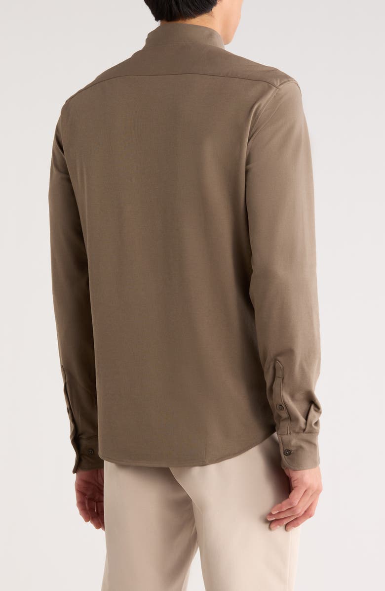 DENIM AND FLOWER Long Sleeve Piqué Button-Down Shirt, Alternate, color, Olive Green