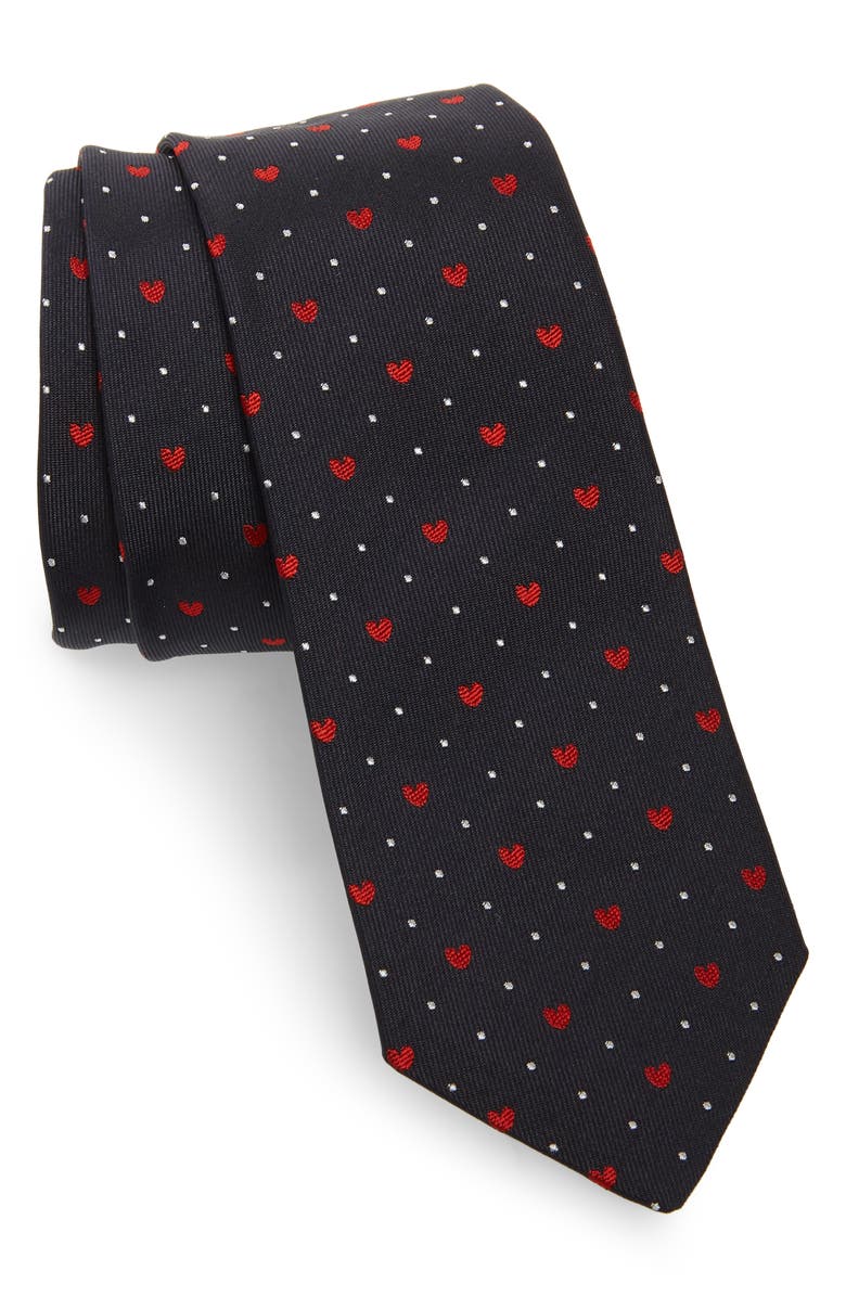 Paul Smith Heart Silk Tie, Main, color, 