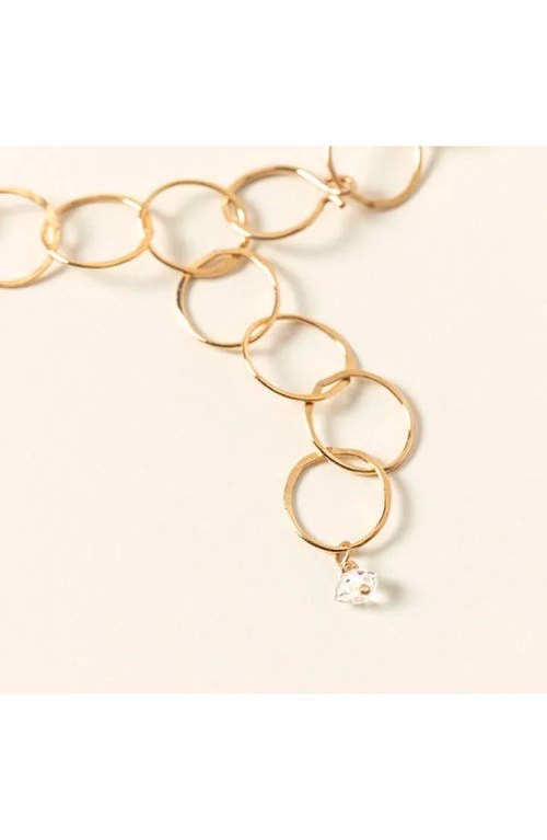 Britta Ambauen 14k Gold Fill Herkimer Diamond Sparkle Bracelet In Gold