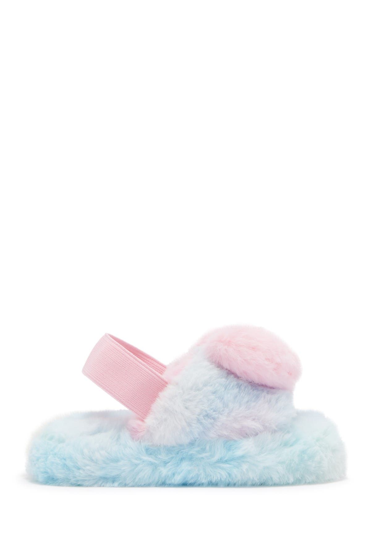 Kensie Girl Heart Slingback Faux Fur Slide Slipper, Alternate, color, 