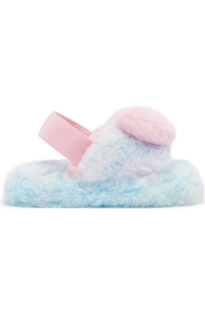 Kensie Girl Heart Slingback Faux Fur Slide Slipper, Alternate, color,
