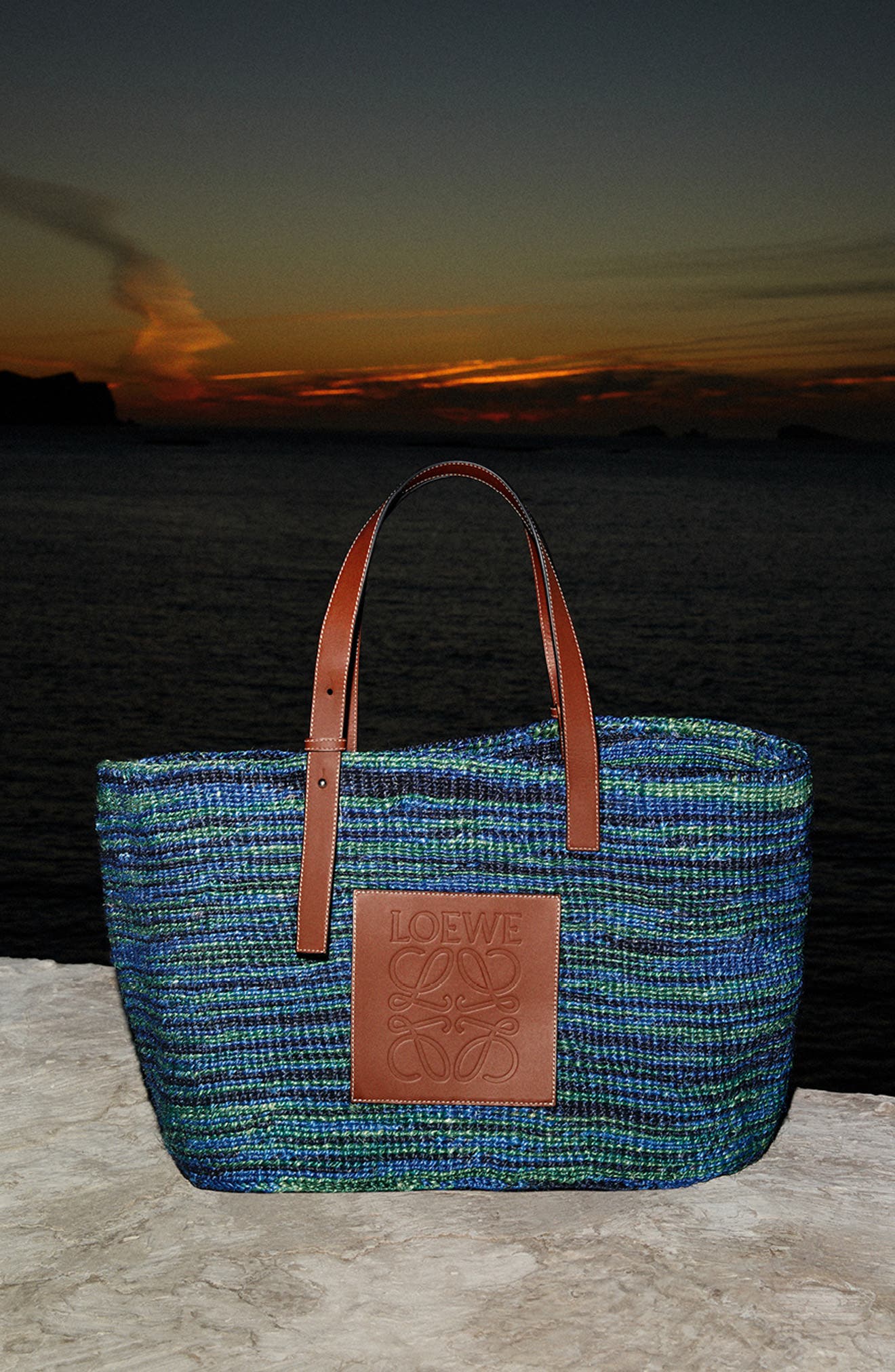 Loewe x Paula's Ibiza Large Sisal Bag, Alternate, color, 