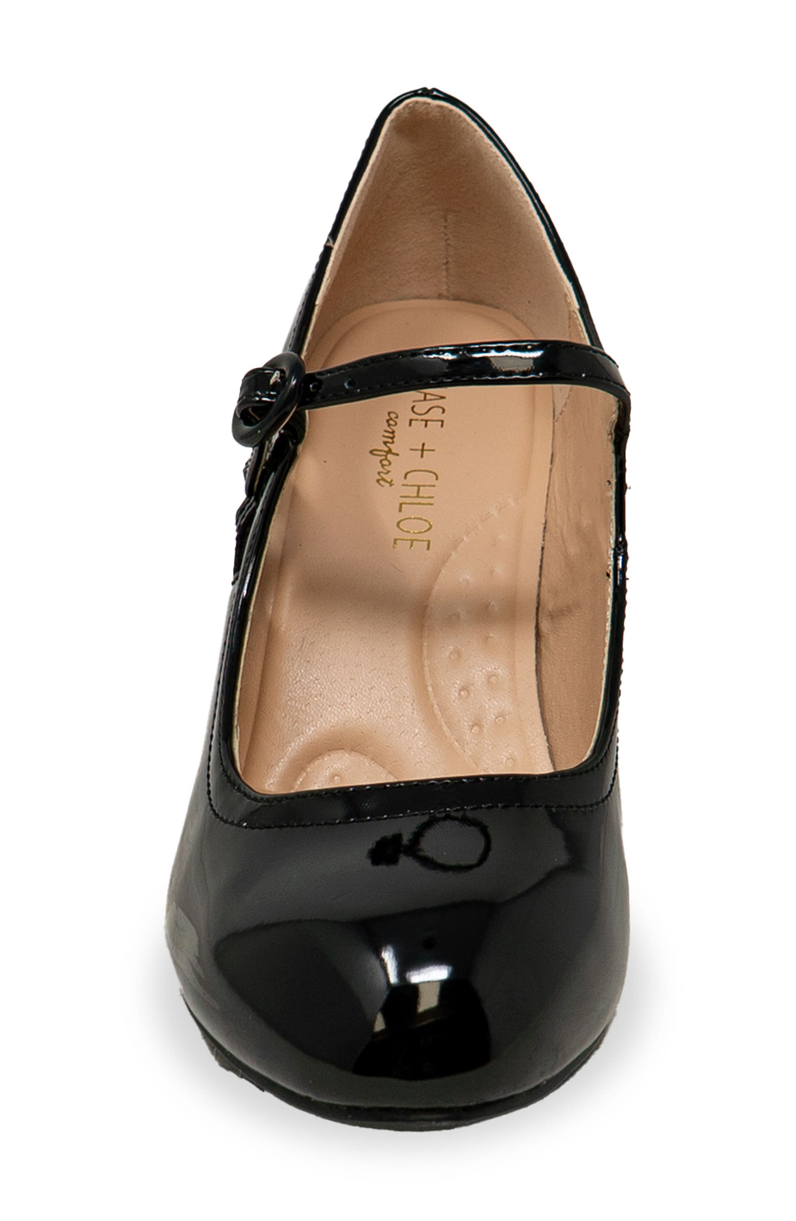 CHASE AND CHLOE Cutout Pump, Alternate, color, Black Patent