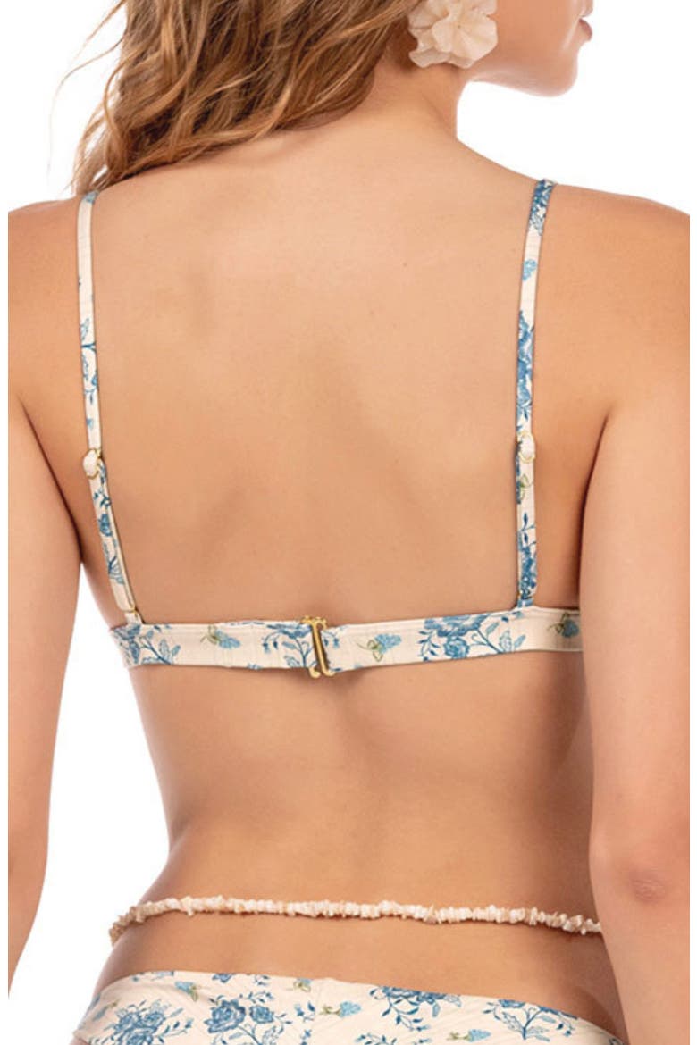 Lisa Rose Detail Triangle Bikini Top, Alternate, color, MULTICOLOR