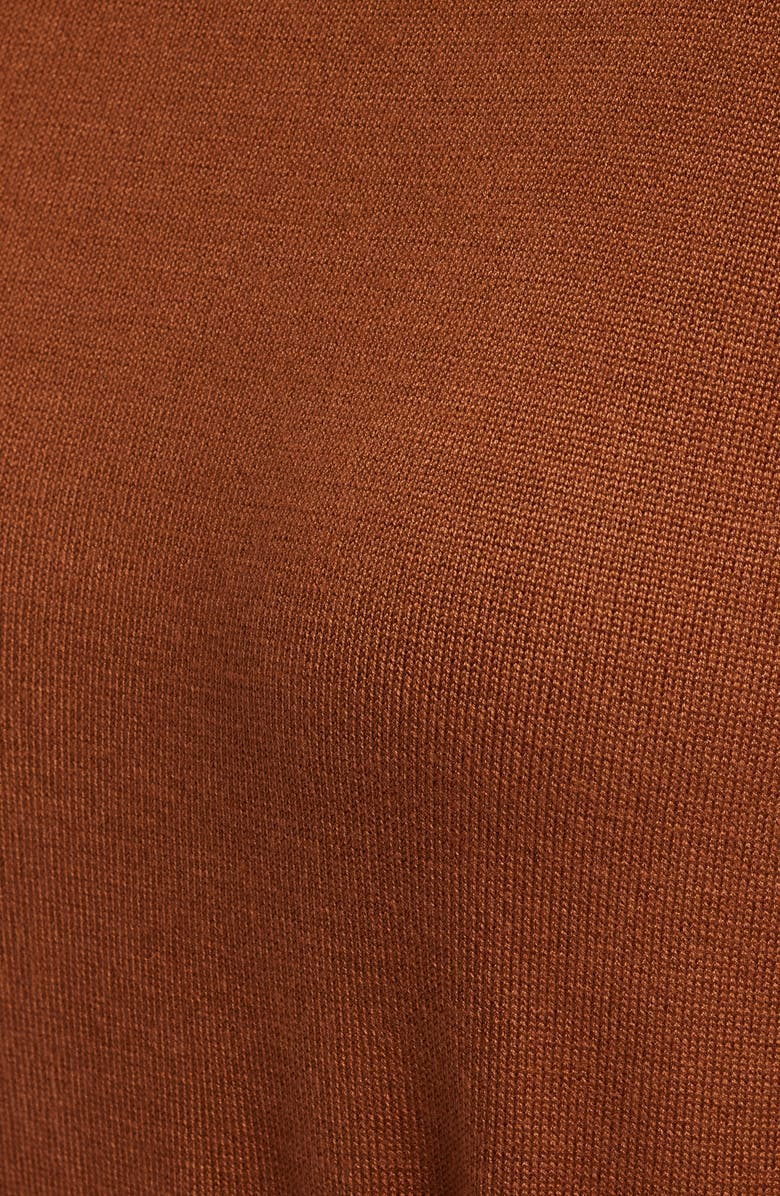 Julia Jordan Turtleneck Long Sleeve Midi Dress, Alternate, color, Brown