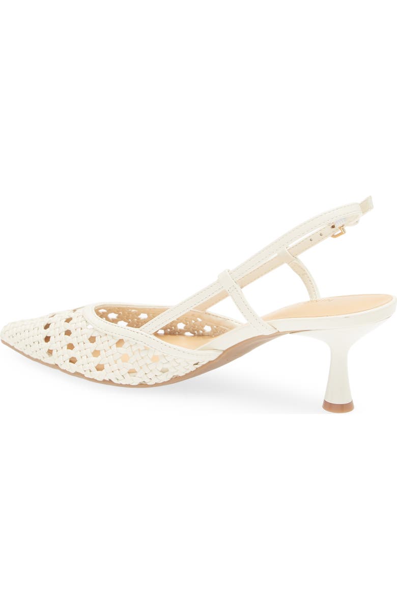 Nine West Rowen Pointed Toe Slingback Pump, Alternate, color, Ivory