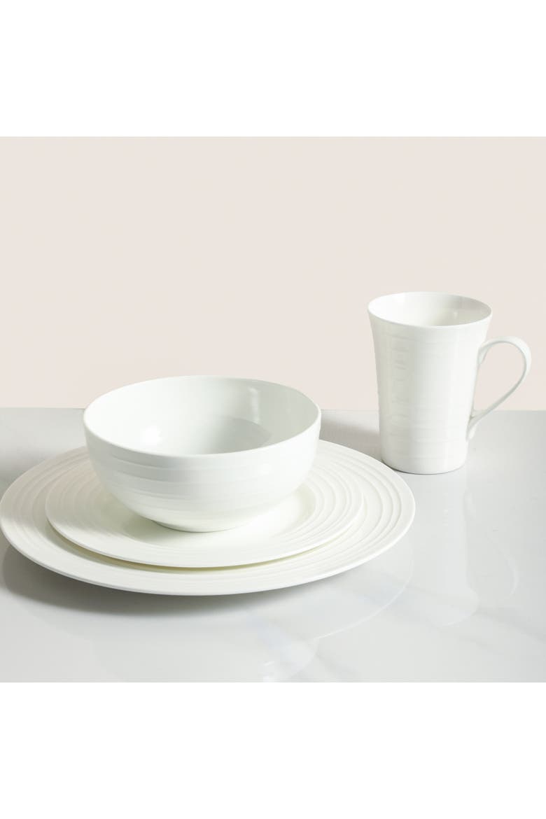 Eleanor Bone China 32-Piec Dinnerware Set, Alternate, color, White