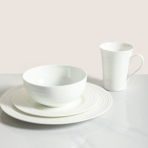 Stone Lain Eleanor Bone China 32-piec Dinnerware Set In White