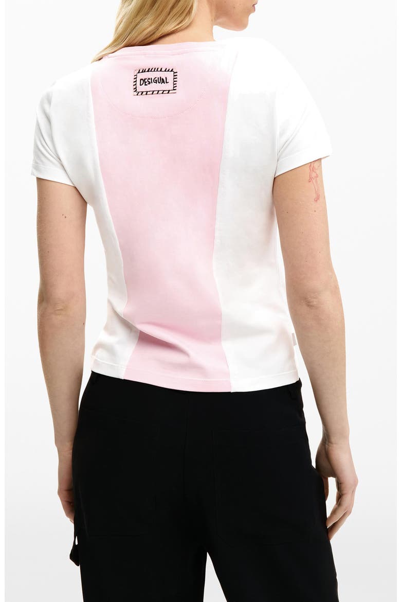 Mickey Mouse Paneled Graphic T-Shirt, Alternate, color, WHITE