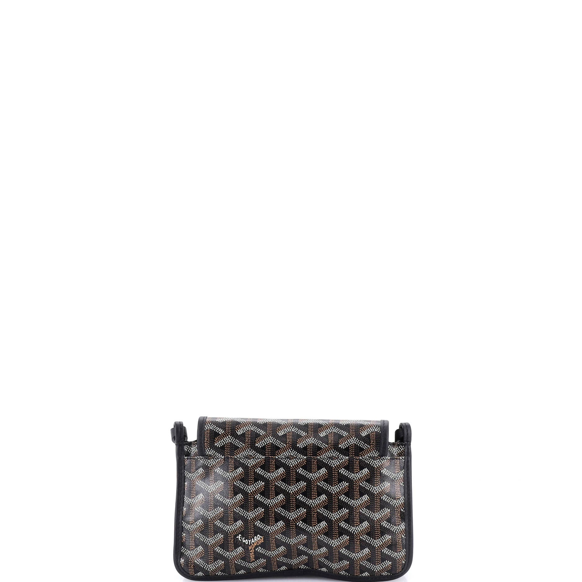 Pre-Owned Goyard Plumet Clutch Wallet Coated Canvas, Alternate, color, Black