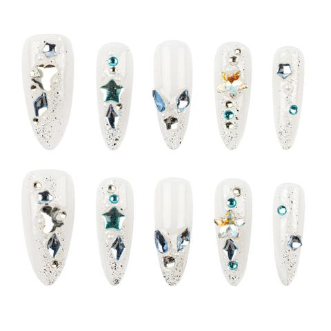 3H Luxury Handmade Press-on Nails - Midnight Spark