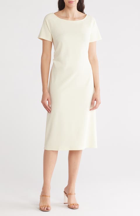 Short Sleeve Crepe Dress