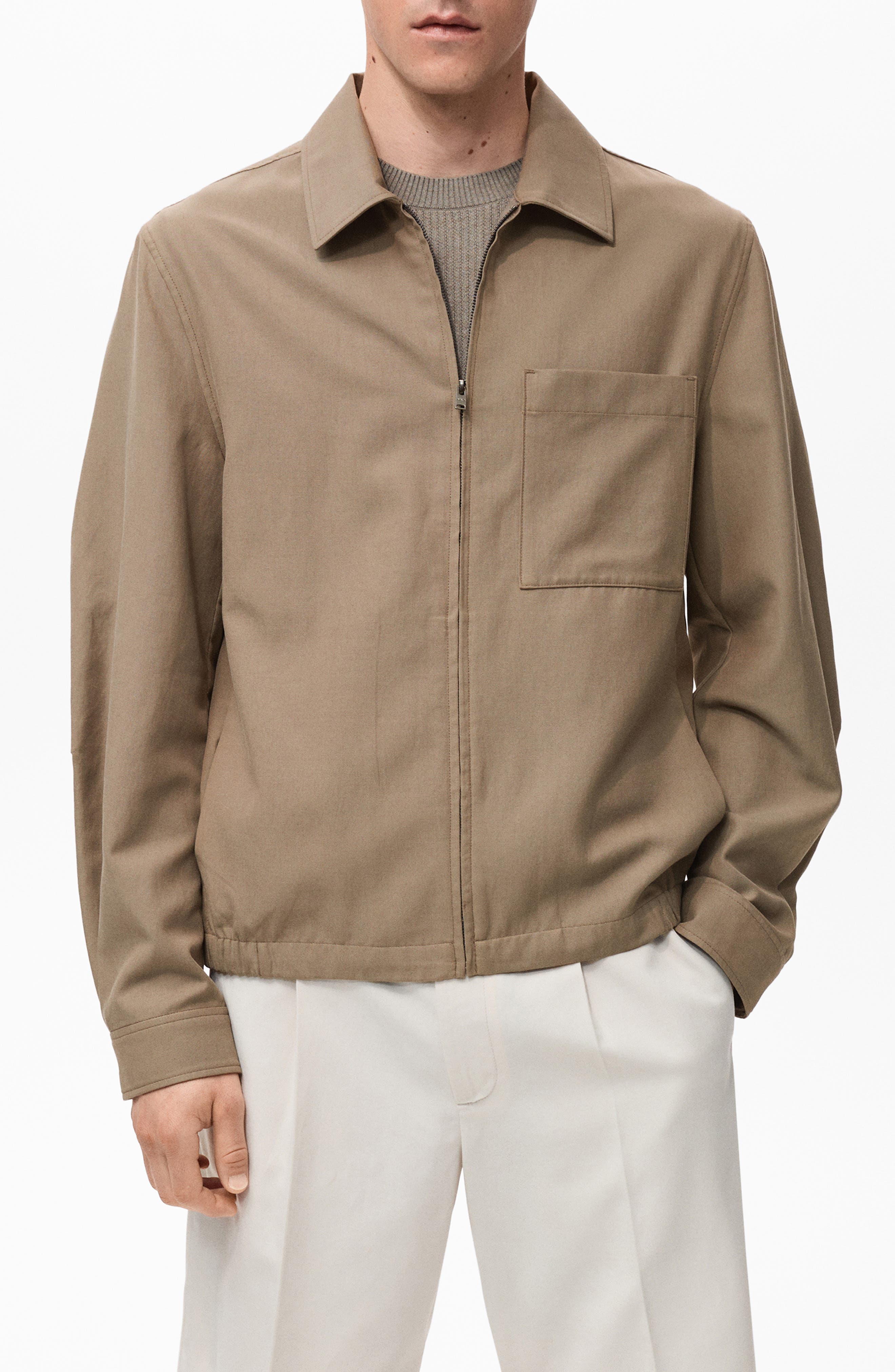 MANGO Lyocell Blend Jacket