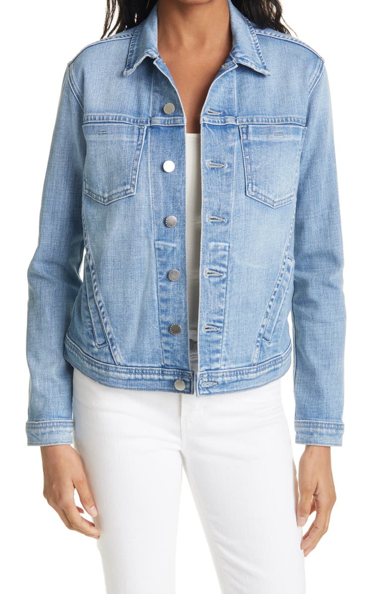 L'AGENCE Celine Denim Jacket, Main, color, 