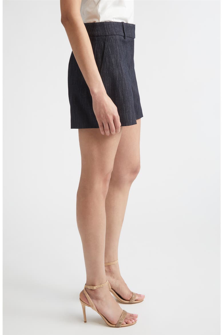 Sequin Cotton Blend Tweed Shorts, Alternate, color, BLUE