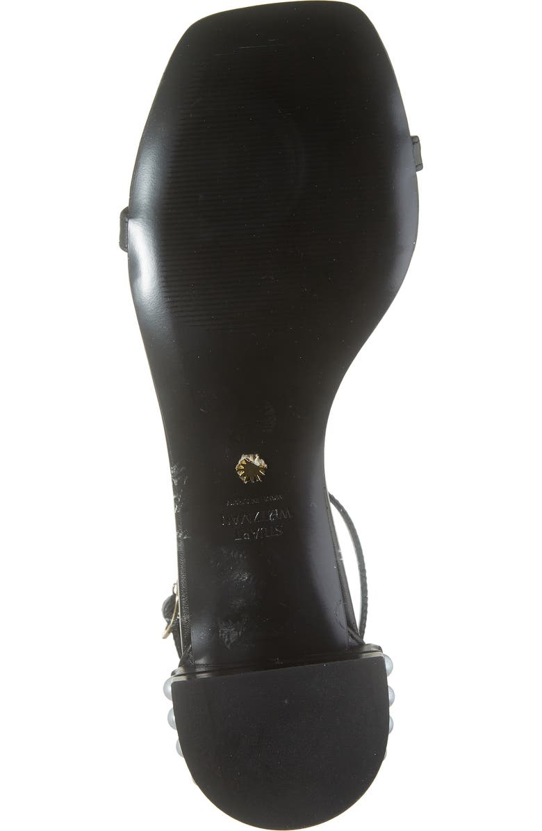 Stuart Weitzman Nudistcurve Imitation Pearl Flat Sandal, Alternate, color,