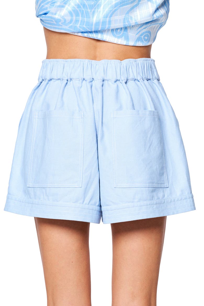 Awana Topstitched Shorts, Alternate, color, LIGHT BLUE