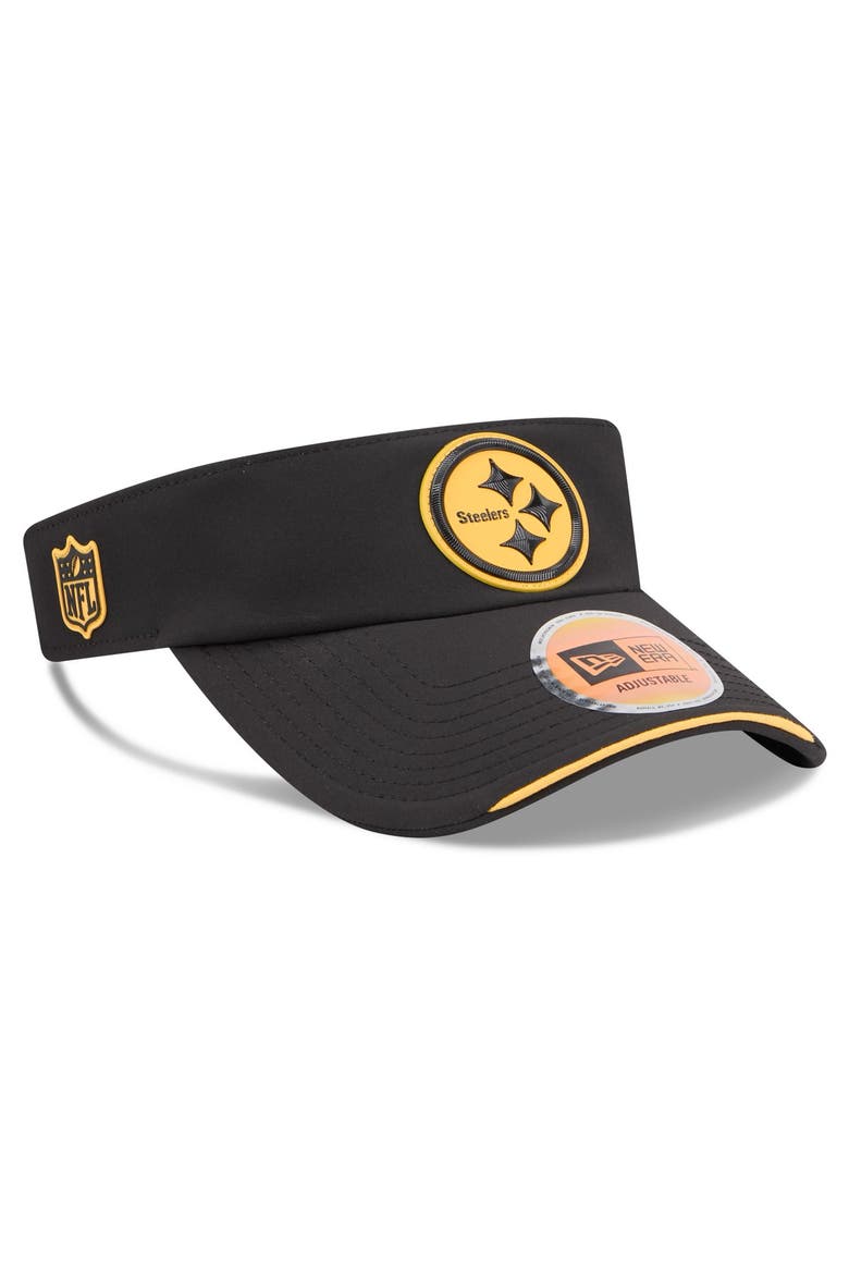 Men's New Era Black Pittsburgh Steelers 2026 Sideline Adjustable Visor, Main, color, Black