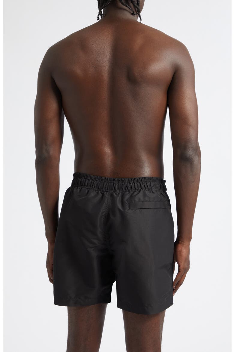 MA Core Logo Swim Trunks, Alternate, color, BLACK