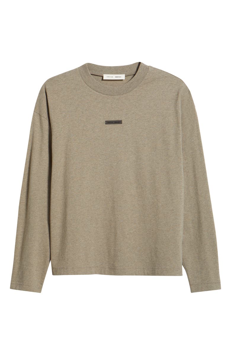 Fear of God Essentials Classic Fit Long Sleeve Logo Graphic T-Shirt, Alternate, color, Homestead Heather