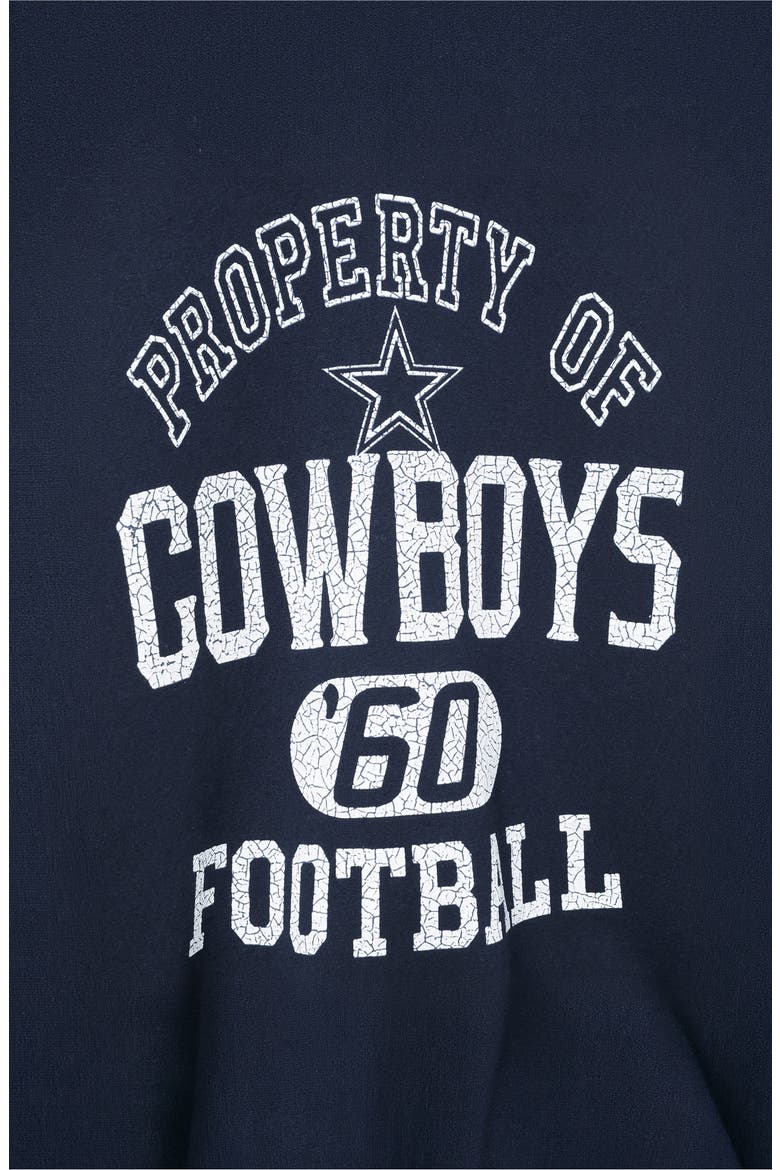 Dallas Cowboys Property of Flea Market Crewneck Sweatshirt, Alternate, color, NAVY