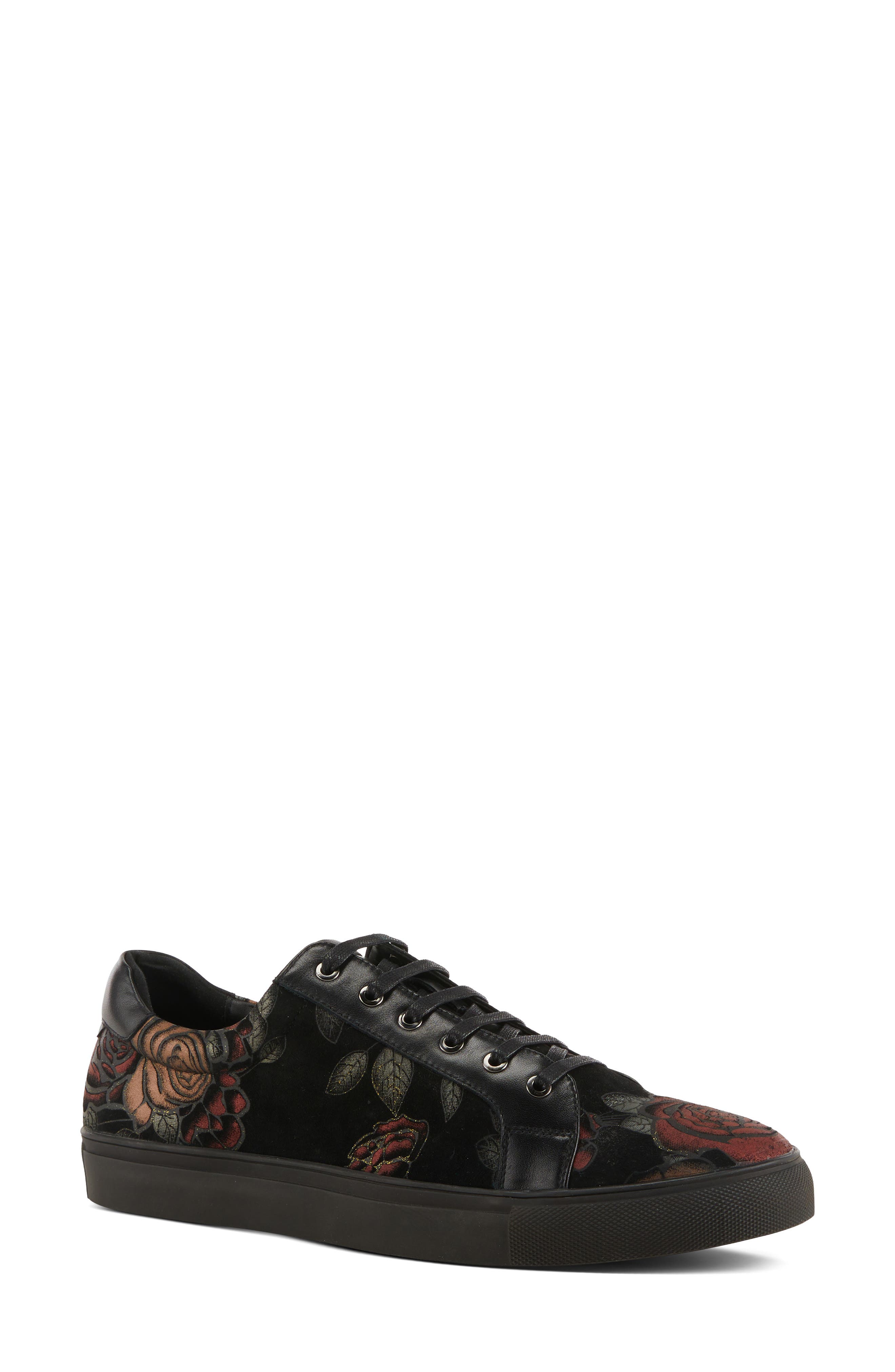 L'Artiste by Spring Step Ander Rose Sneaker, Main, color, Black Multi