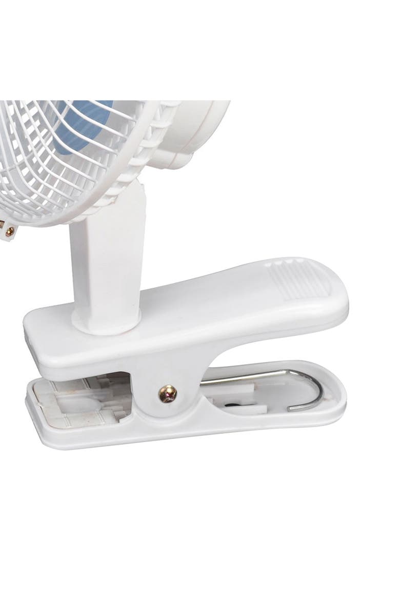 6 Inch Mini Clip On Table Fan, Alternate, color, White
