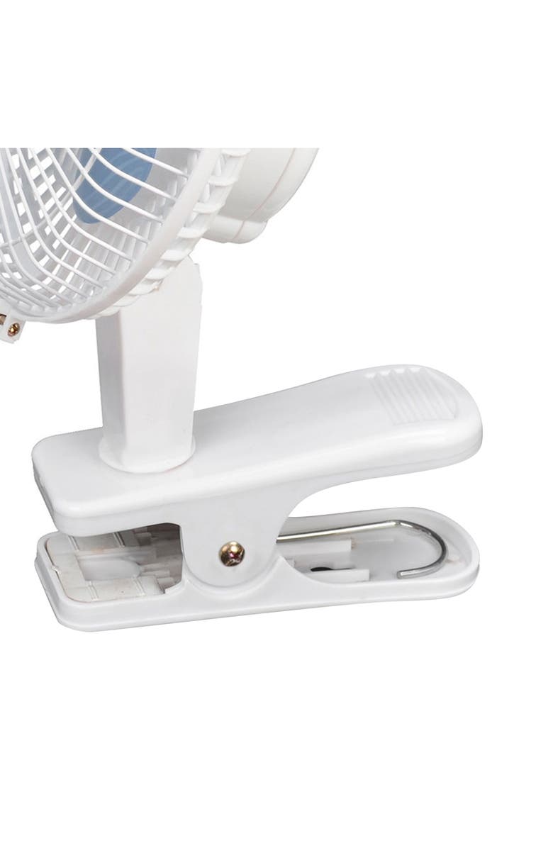 Brentwood Kool Zone 6 Inch Mini Clip On Table Fan, Alternate, color, White