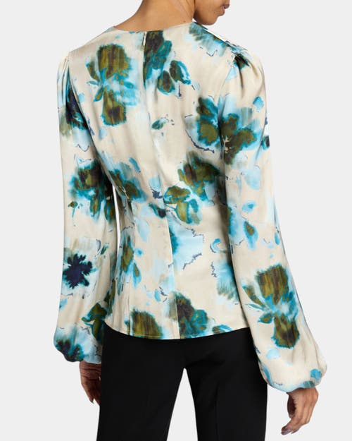 SANTORELLI SANTORELLI RUBY LONG SLEEVE BLOUSE WITH CINCHED WAIST