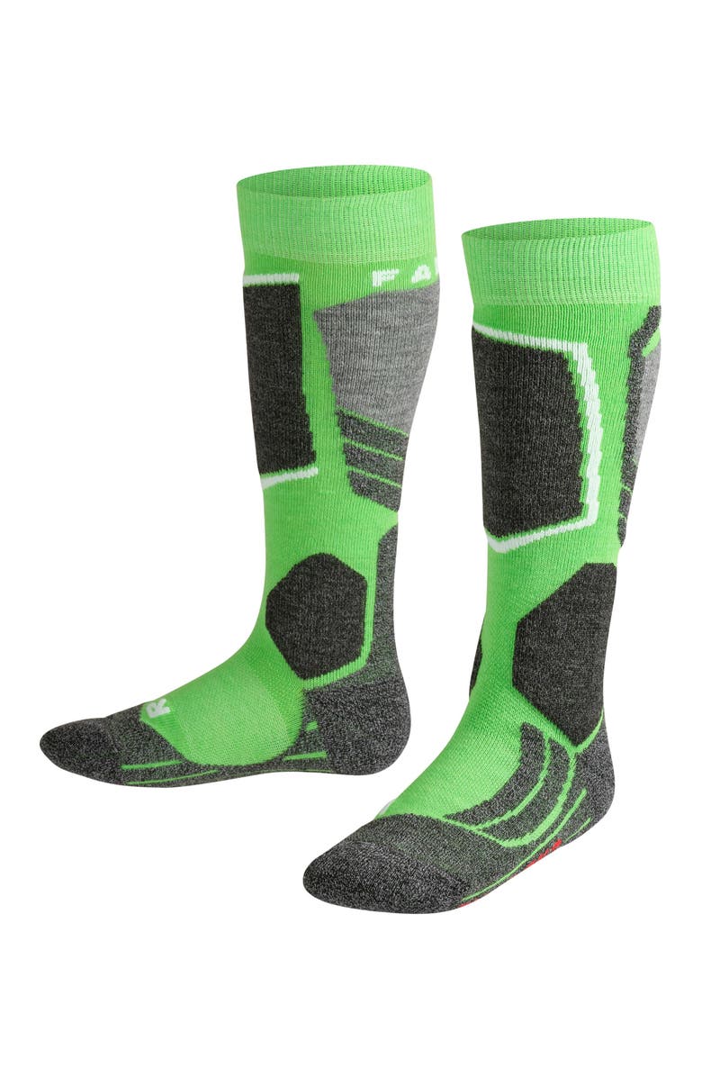 Falke SK2 Intermediate Ski Socks, Main, color, Vivid Green