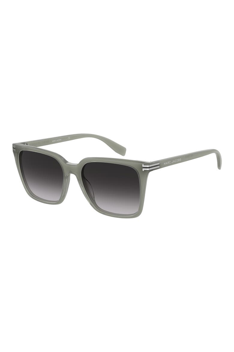55mm Square Sunglasses, Alternate, color, SAGE/ GREY SHADED