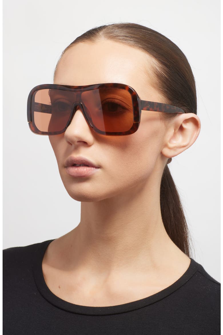 Afters Shield Sunglasses, Alternate, color, FIERY TORTOISE / ORANGE